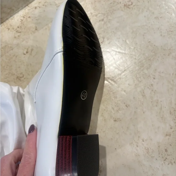 White Women's Knee-High Boots - Picture 2 of 4